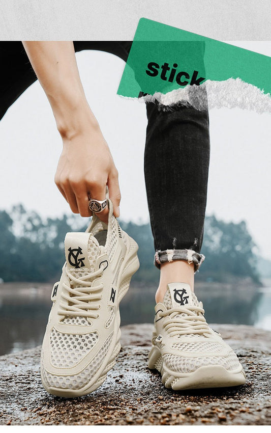 Men's Summer Breathable Hollow Mesh Sports Shoes