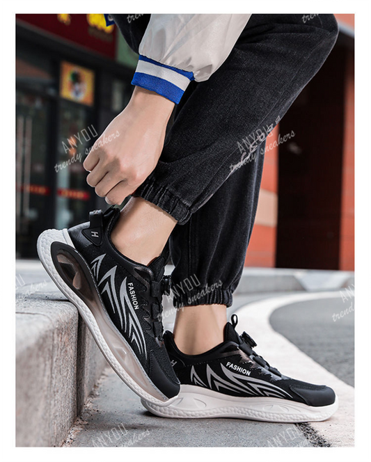 Men's athletic shoes with AIR cushioning