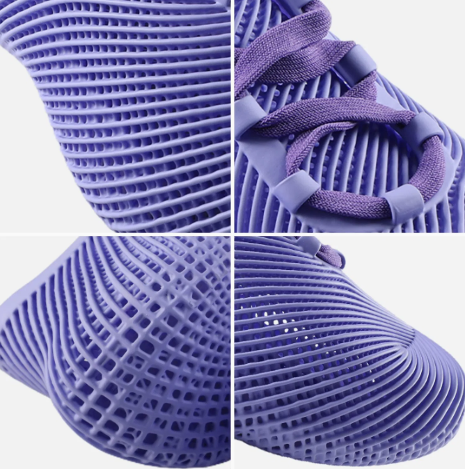 3D Printed Purple Outdoor Walking Shoe